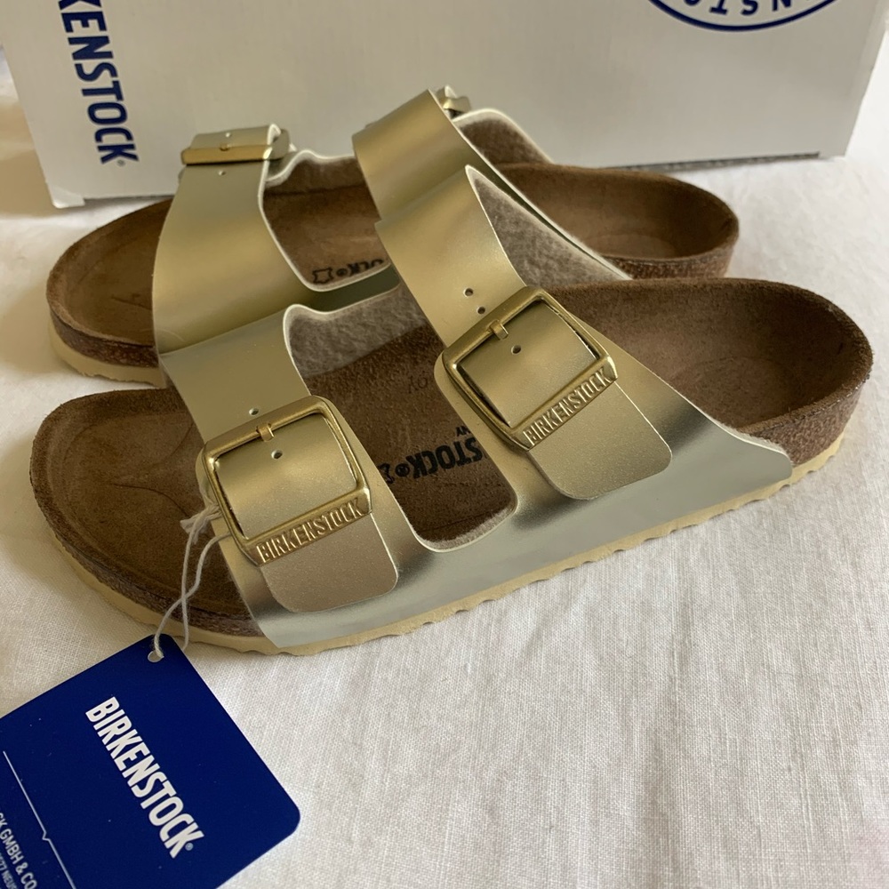 Birkenstock Arizona Kids Gold Sandals